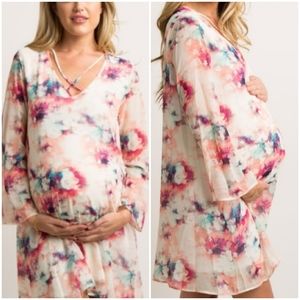 Pink Blush Maternity Tunic Dress, Size S